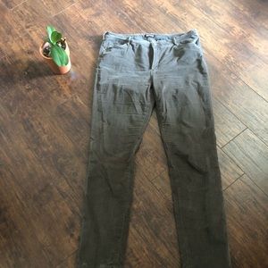 Buffalo Brushed velvet olive green jeans size 16